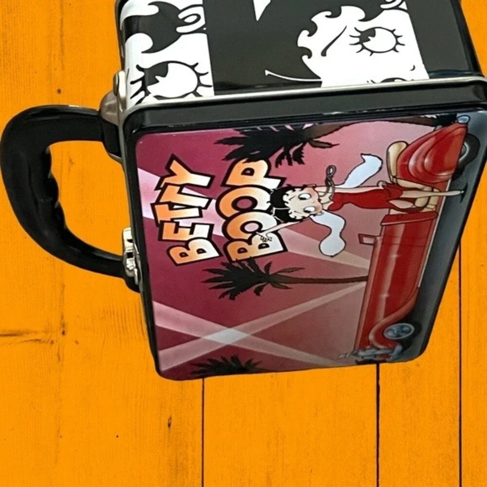 Retro Vintage Style Betty Boop Tin Lunch Box. Super adorable and collectible.